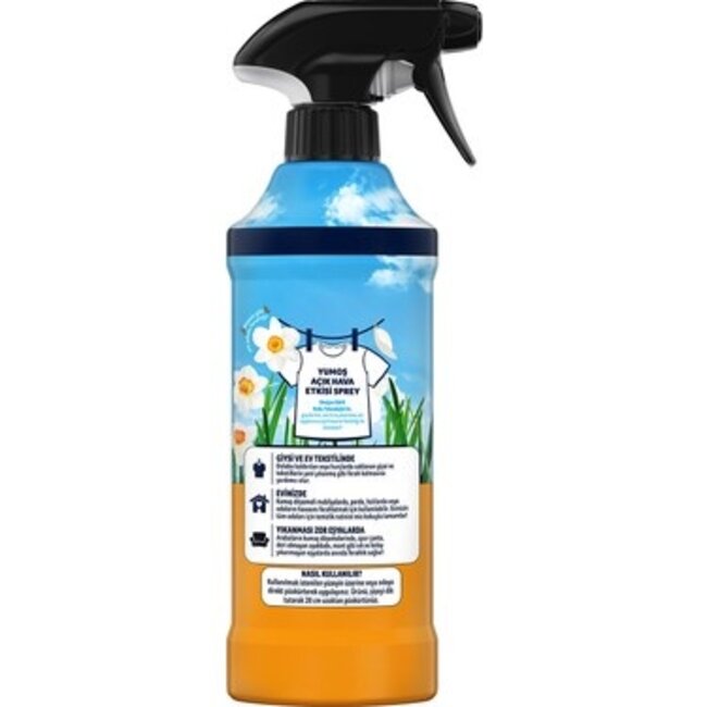 Yumos Open Air Effect Fabric Spray Narcissus 430 ml – Textile Refresher for Clothes, Sofa, Curtains and Carpets – Long-Lasting Narcissus Fragrance
