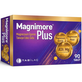 TAB ILAC Magnimore Plus Magnesio 90 Tabletas – Complejo ATA Mg® | TAB İlaç Original