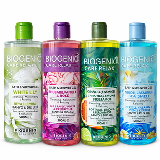 Biogeniq Care Relax Gel de Ducha y Baño Set Ventaja 4 x 500 ml