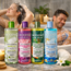 Biogeniq Care Relax Bath & Shower Gel Voordeelset 4 x 500 ml – White Lily, Rhubarb Vanilla & Rose, Orange Lemon & Bergamot, Neroli Jasmine & Sea Smell