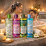 Biogeniq Care Relax Bath & Shower Gel Voordeelset 4 x 500 ml – White Lily, Rhubarb Vanilla & Rose, Orange Lemon & Bergamot, Neroli Jasmine & Sea Smell