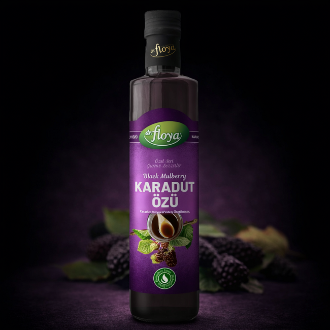 DR. Floya Schwarze Maulbeere Extrakt 700 ml – Natürliches Schwarze Maulbeere Konzentrat