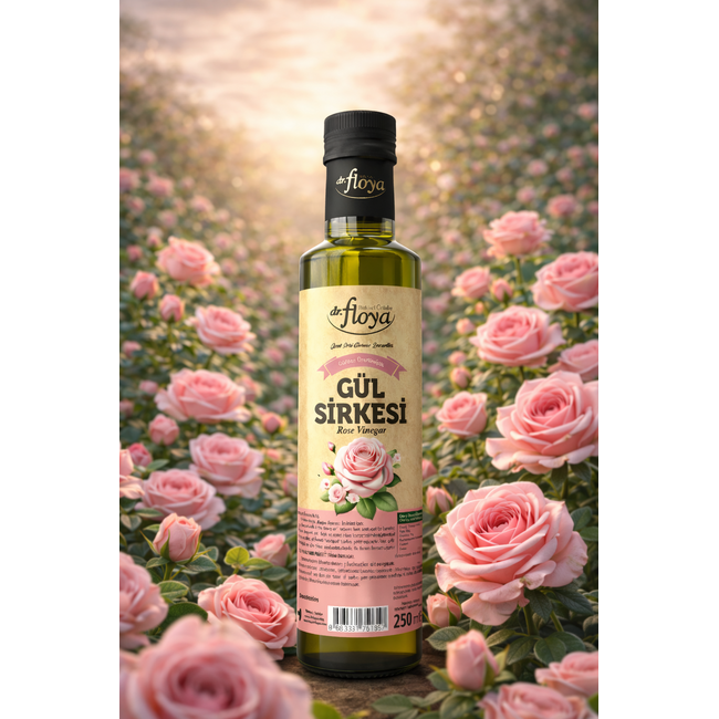 DR. Floya Gül Sirkesi 500 mL – Doğal Fermente Gül Sirkesi | Aromatik Bitkisel Sirke
