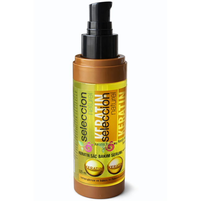 Seleccion Naturel Sérum Capillaire à la Kératine 125 ml – Sérum Réparateur pour des Cheveux Brillants, Lisses et Fortifiés
