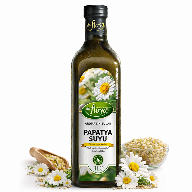 DR. Floya Papatya Suyu 1 L – Doğal Papatya Hidrosolü | Cilt Bakımı ve Günlük Kullanım İçin Aromatik Bitki Suyu