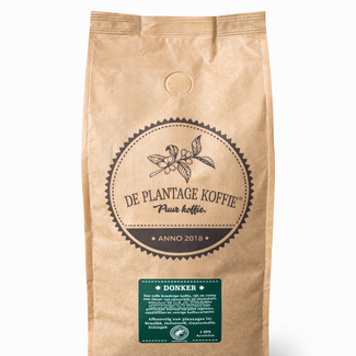 DP Koffie De Plantage Espressobohnen Dunkel Rainforest 1 kg – Kräftige Espresso Kaffeebohnen mit Schokoladen- und Zitrusaroma