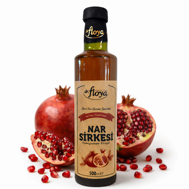 DR. Floya Granatapfelessig 500 ml – Natürlich Fermentierter Granatapfelessig | Aromatischer Fruchtessig mit Antioxidantien