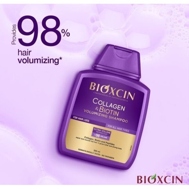Bioxcin Collagen & Biotin Hacim Şampuanı 300 ml – Denemek İçin İdeal – Dökülme Karşıtı – +%98 Hacim – Parabensiz – Dermatolojik Olarak Test Edilmiştir