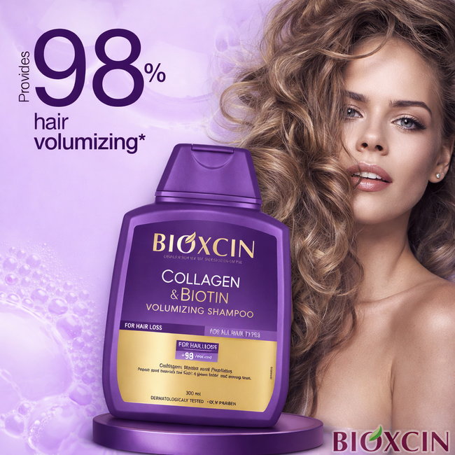 Bioxcin Collagen & Biotin Hacim Şampuanı 300 ml – Denemek İçin İdeal – Dökülme Karşıtı – +%98 Hacim – Parabensiz – Dermatolojik Olarak Test Edilmiştir