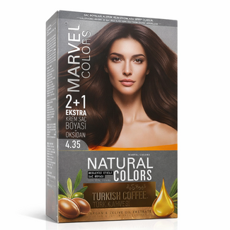 Marvel   Marvel Colors 4.35 Coloration Cheveux Brun – Teinte Brun Foncé Chaud, Coloration Crème Permanente