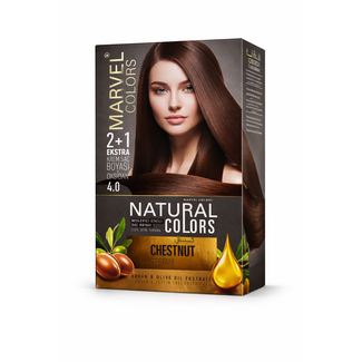 Marvel   Marvel Colors 4.0 Chestnut Hair Dye – Permanent Cream Hair Color with Argan & Olive Oil