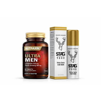 Nutraxin   Nutraxin Ultra Men 60 Tablet + Stag 9000 Sprey 20 ml – Erkek Bakım Seti