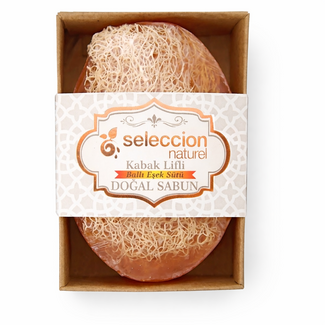 Seleccion Naturel Jabón Natural de Fibra de Calabaza con Miel y Leche de Burra – Exfoliante y Nutritivo