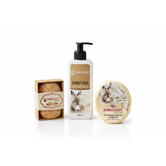 Seleccion Naturel Ezelinnenmelk Huidverzorgingsset 3-in-1 – Natuurlijke Verzorging voor een Zachte, Stralende Huid