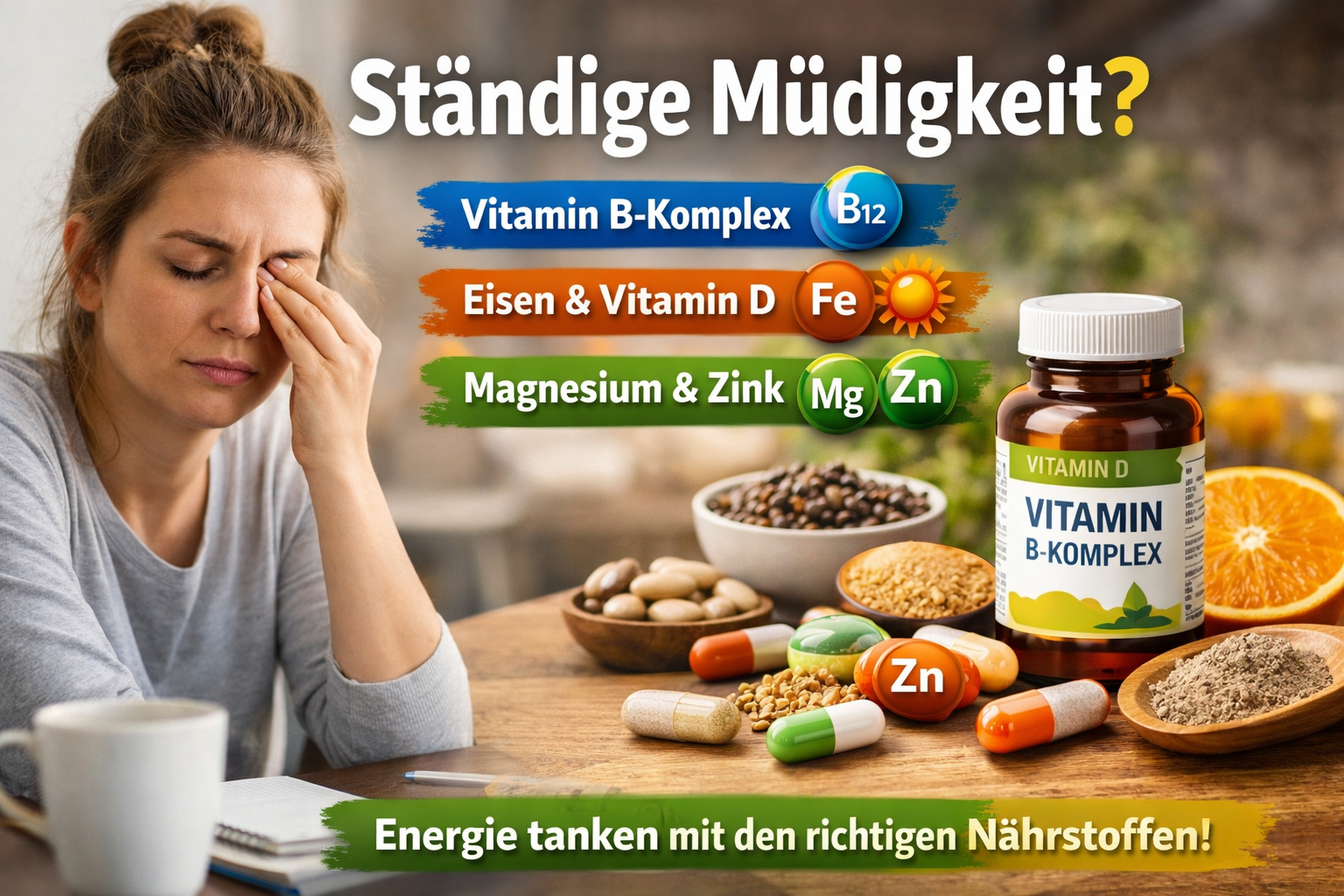 Ständige Müdigkeit und Erschöpfung: Welche Vitamine helfen wirklich?