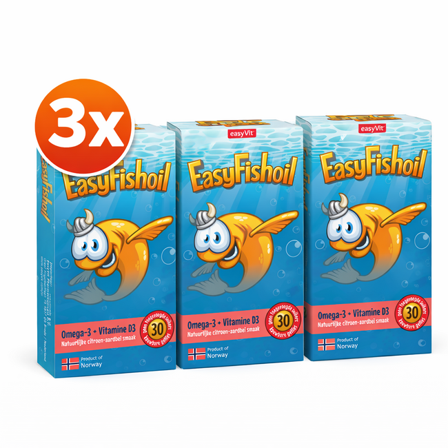 EasyVit-EasyFishOil EasyFishOil Omega 3 et Vitamine D - 30 comprimés à mâcher