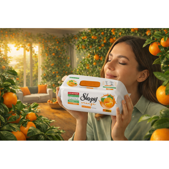 Sleepy Toallitas Limpiadoras Superficies Naranja 100 Unidades – Limpieza Eficaz con Aroma Fresco