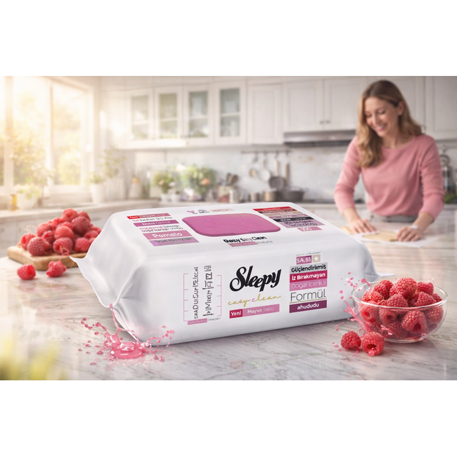 Sleepy Toallitas Limpiadoras Superficies Pomelo 100 Unidades – Limpieza Eficaz con Aroma Cítrico