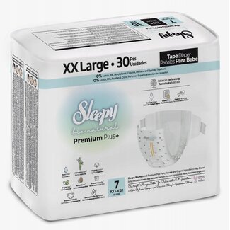 Sleepy Bio Natural Pañales Talla 7 (20-30 kg) 30 Unidades – Naturales, Sostenibles y Ultra Absorbentes