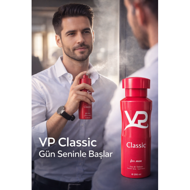 VP Parfum   Classic Deodorant 200 ml – Erkek Sprey Deodorant | Uzun Süre Ferahlık