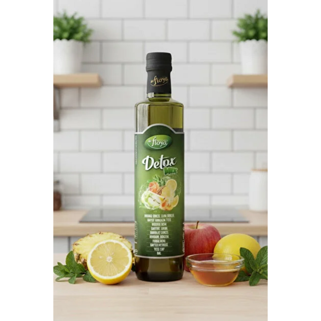 DR. Floya Detox Mix 500 ml – Mezcla Detox Natural con Vinagre de Piña y Manzana, Fórmula Herbal para el Metabolismo