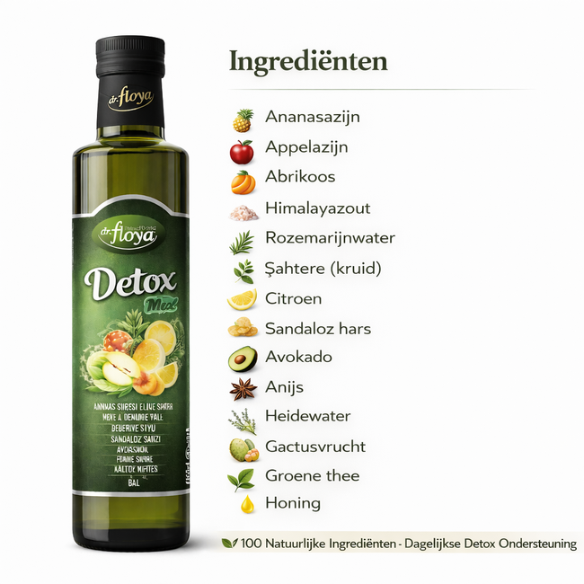 DR. Floya Detox Mix 500 ml – Natural Detox Blend with Pineapple & Apple Cider Vinegar, Metabolism Support Herbal Formula