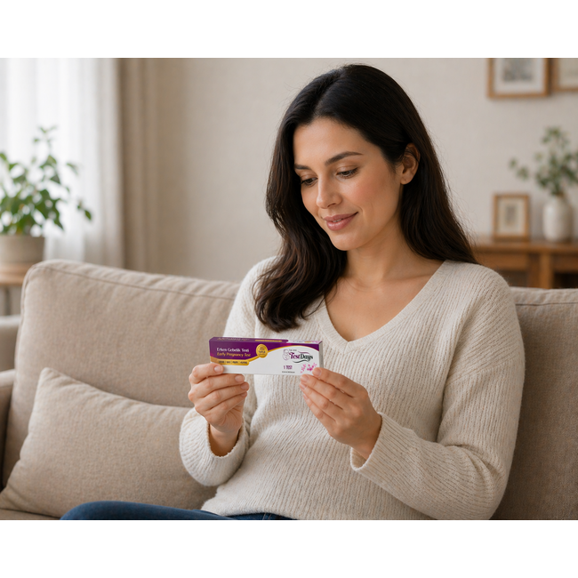 TestDays Midstream Vroege Zwangerschapstest (Early Detection) – 10 mIU/ml Gevoelige HCG Test, Zwangerschap Detectie tot 6 Dagen vóór de Verwachte Menstruatie