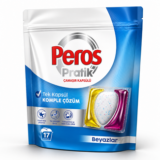 Peros Peros Cápsulas de Lavado Prácticas para Ropa Blanca 26 Lavados