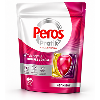 Peros Peros Cápsulas de Lavado Prácticas para Ropa de Color 26 Unidades