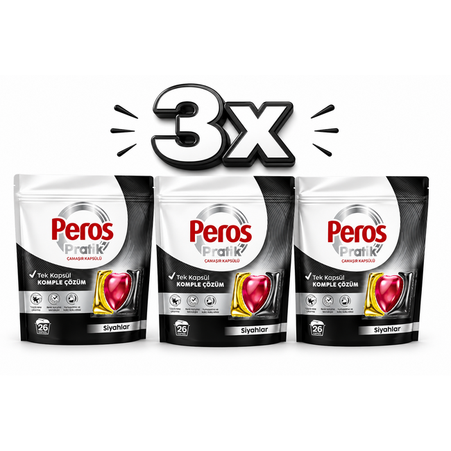 Peros Capsules de Lavage Pratiques Noir 26 Lavages – Protection des Couleurs & Nettoyage Profond
