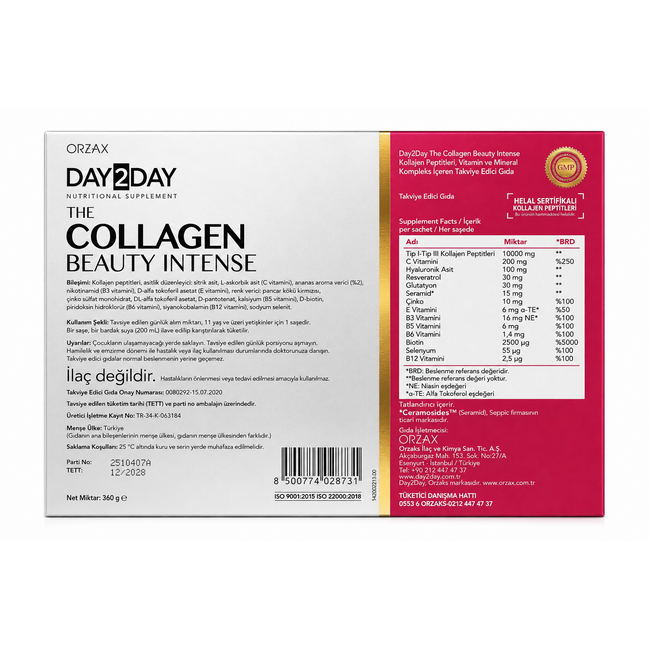 Day2Day  The Collagen Beauty Intense 30 Sobres Piña | 10.000 mg Colágeno