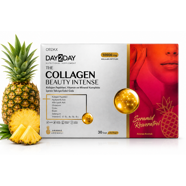 Day2Day  The Collagen Beauty Intense 30 Saşe Ananas | 10.000 mg Kolajen