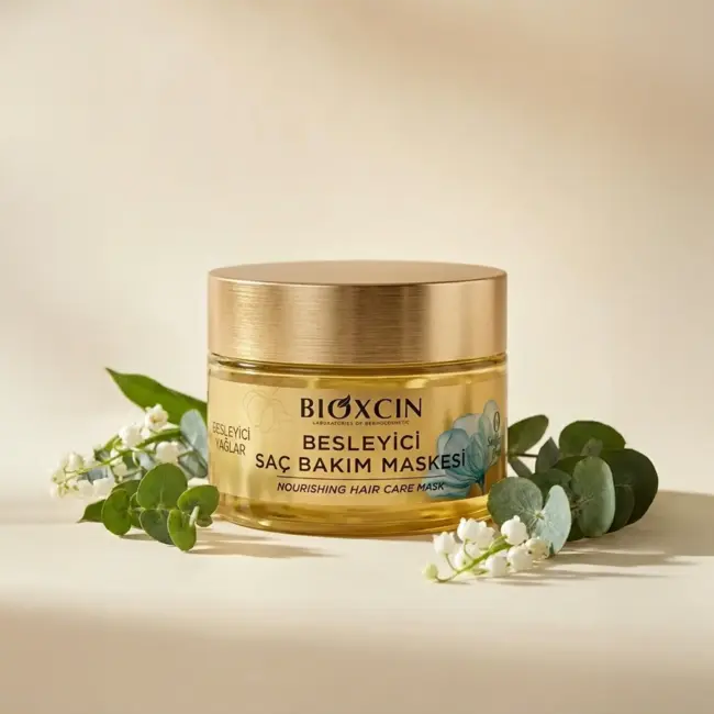 Bioxcin Besleyici Yağlar Saç Bakım Maskesi 225 ml | 9 Çiçek Yağı ve Pantenol İçeren Nemlendirici ve Onarıcı Saç Maskesi