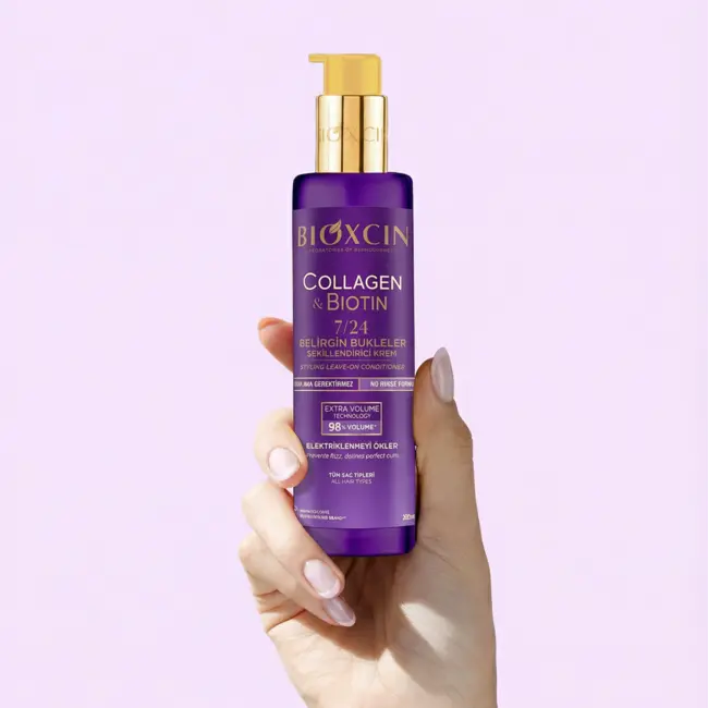 Bioxcin Collagen & Biotin 24/7 Curl Defining Cream – Anti-Pluis Haarcrème voor Duidelijke Krullen