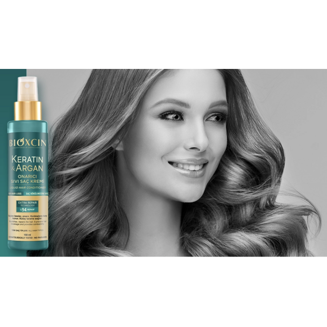 Bioxcin Keratin & Argan Herstellende Leave-In Haarcrème 200 ML – Intensieve Verzorging voor Beschadigd Haar