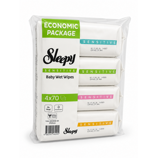 Sleepy Sleepy Sensitive Lingettes Bébé 4x70 | Pack Économique