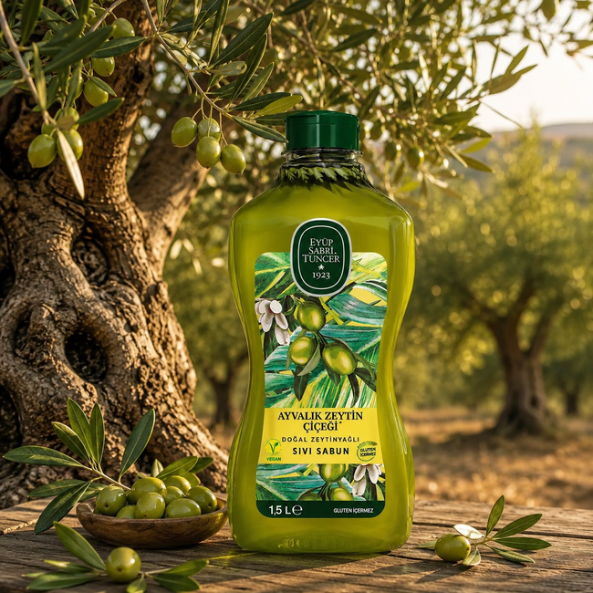 Eyup  Sabri Tuncer Ayvalık Olive Blossom Natural Olive Oil Liquid Soap 1.5 L – Moisturizing & Nourishing Hand Soap