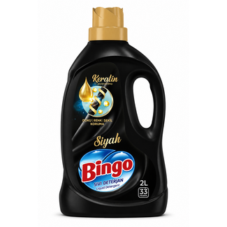 Bingo Bingo Lessive Liquide Noir 2000 ml – 33 Lavages