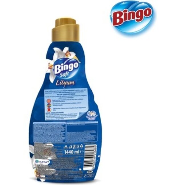 Bingo Bingo Soft Lilyum Konsantre Yumuşatıcı 1440 ml 60 Yıkama | Uzun Süre Kalıcı Lilyum Kokusu