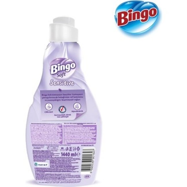 Bingo Soft Sensitive Concentrated Fabric Softener 1440 ml 60 Washes | Long-Lasting Freshness & Gentle Fabric Care