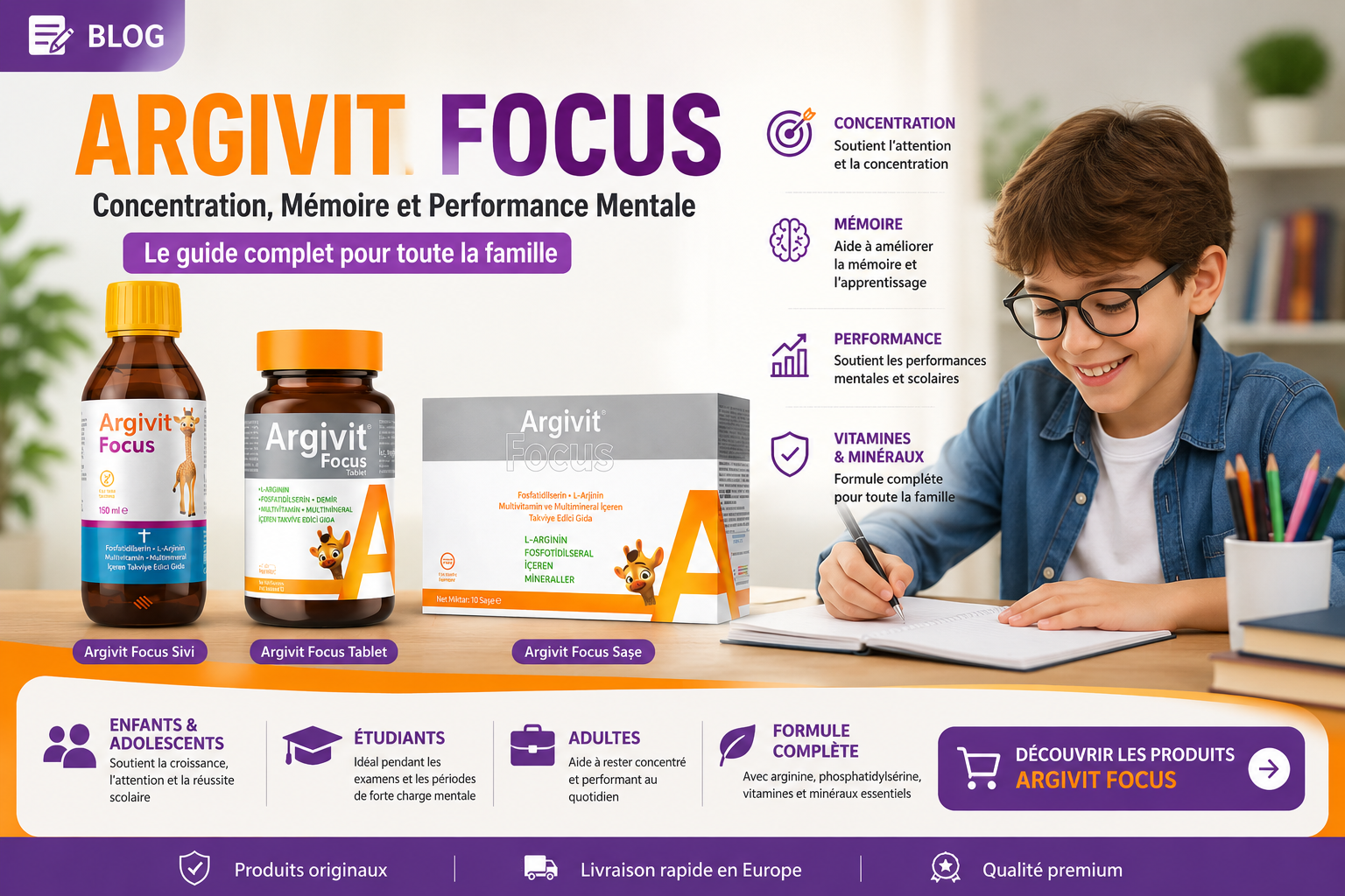 Argivit Focus Avis : À Quoi Sert-Il ? Concentration, Mémoire, Examens, Effets Secondaires et Réponses à Toutes Vos Questions