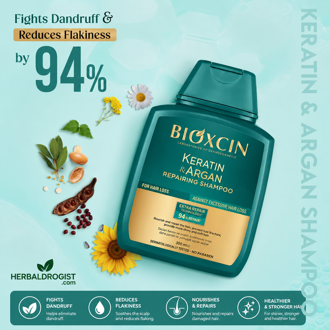 Bioxcin Champú Reparador con Queratina & Argán 3x300 ml – Llévate 3 Paga 2