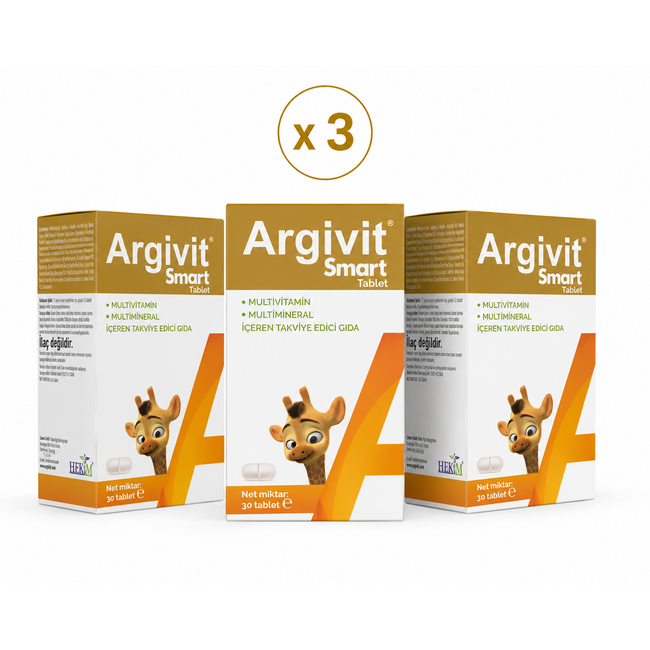 Argivit Smart Tablet 3-Pack | 90 Tabletten | Multivitamine met L-Arginine & Fosfatidylserine