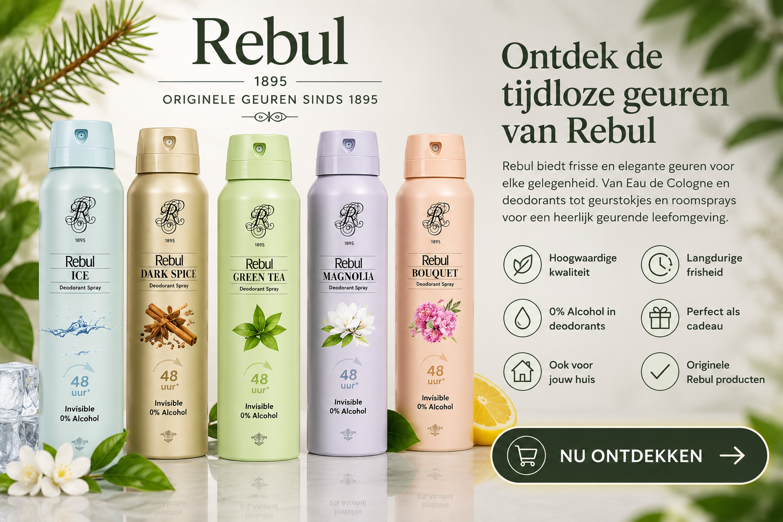 Rebul Nederland – Originele Rebul Eau de Cologne, Deodorants en Huisparfums Kopen