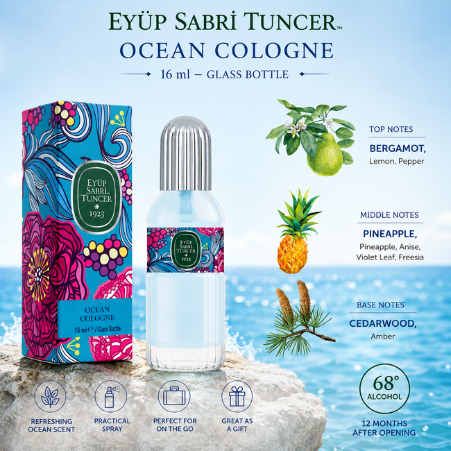 Eyup  Sabri Tuncer  Okyanus Kolonyası 16 ml Cam Şişe | Ferah Okyanus Kokusu