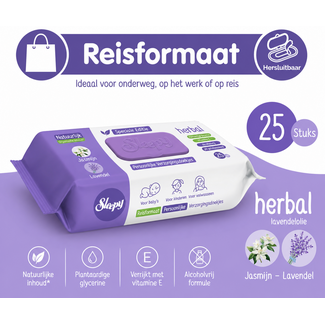Sleepy Sleepy Herbal Toallitas de Cuidado Personal Lavanda 25 Unidades