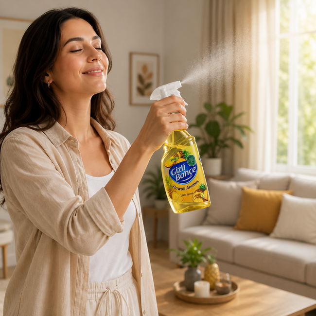 Eyup  Sabri Tuncer Hawaii Ananas Oda Spreyi 500 ml – Vegan Yeni Nesil Oda Kokusu, Tropikal Ferahlık ve Kumaş Spreyi