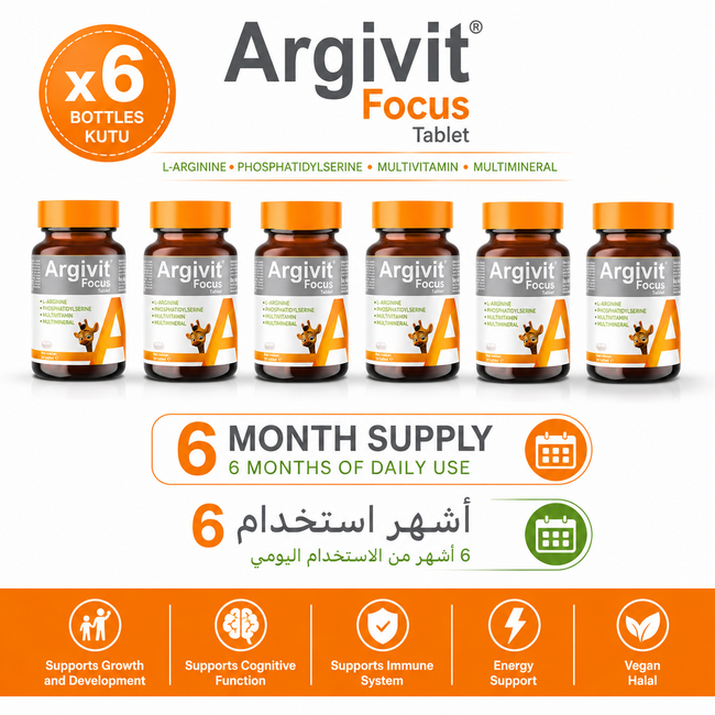 Argivit Focus Comprimés Pack Économique | 180 Comprimés (6 x 30) | Complément Alimentaire Quotidien