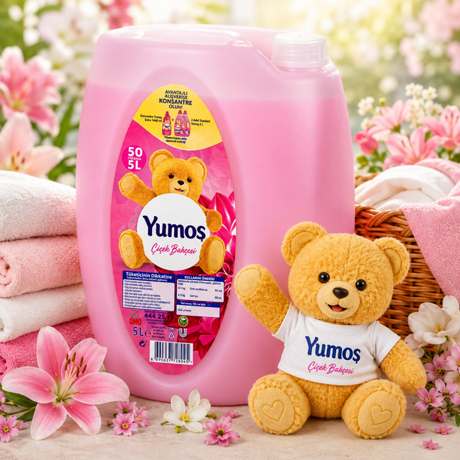 Yumos Wasverzachter Bloementuin 5 Liter – Langdurige Bloemenfrisheid, Zachte Was en Minder Kreukels