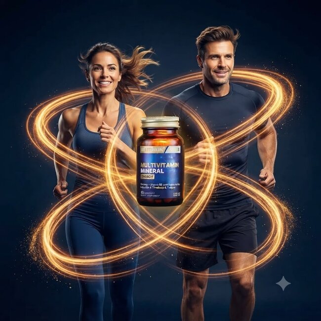 Nutraxin   Multivitamin Mineral Energy 60 Tablets – 14 Vitamins, 10 Minerals, Ginseng, CoQ10, L-Carnitine, Taurine & Ginger